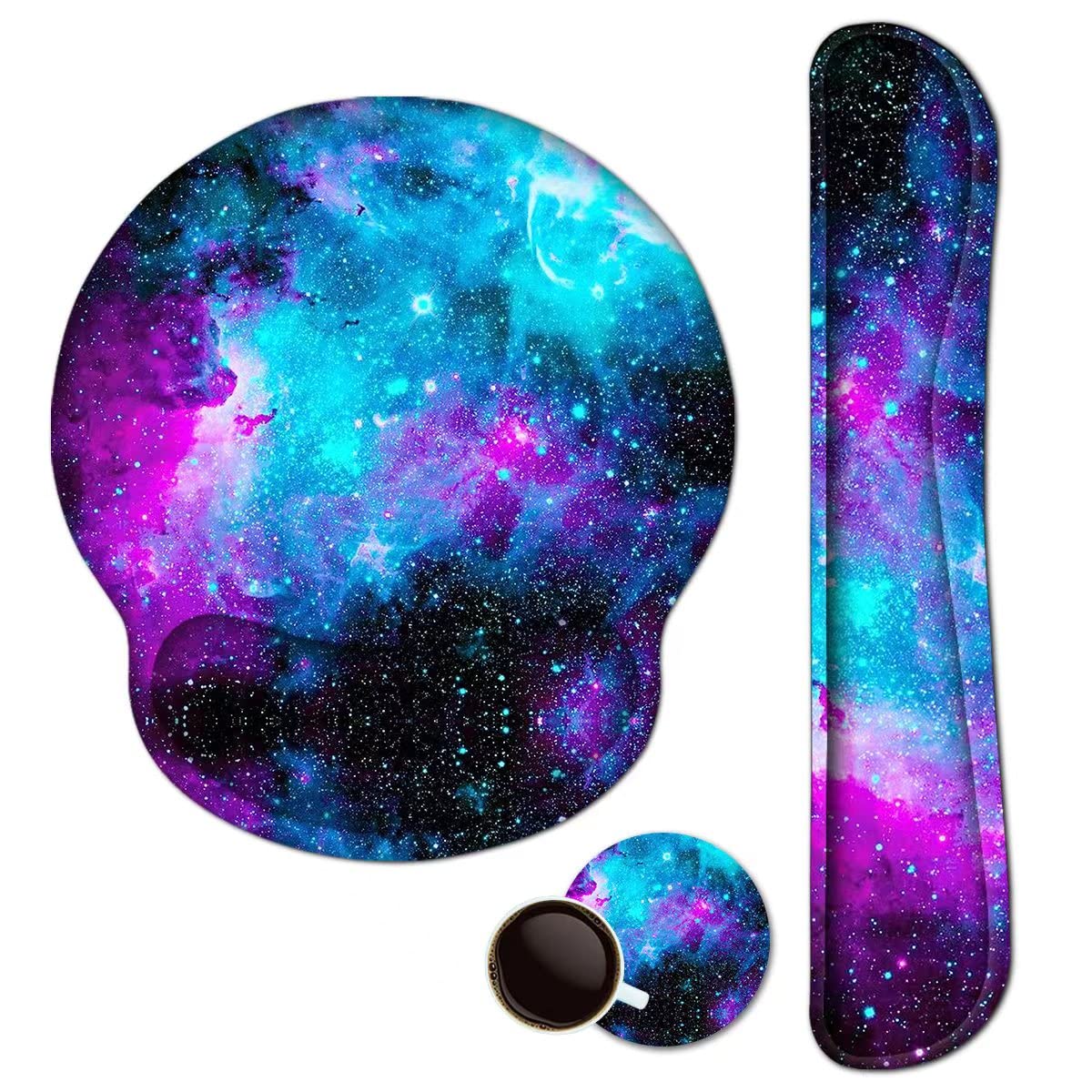 Mouse Pad Keyboard Wrist Rest, Gel Non Slip Rubber Wrist Support Rest Mouse Pad for Home Office