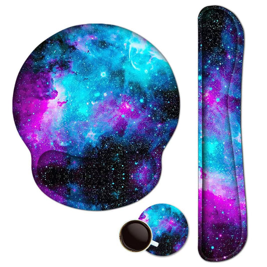 Mouse Pad Keyboard Wrist Rest, Gel Non Slip Rubber Wrist Support Rest Mouse Pad for Home Office