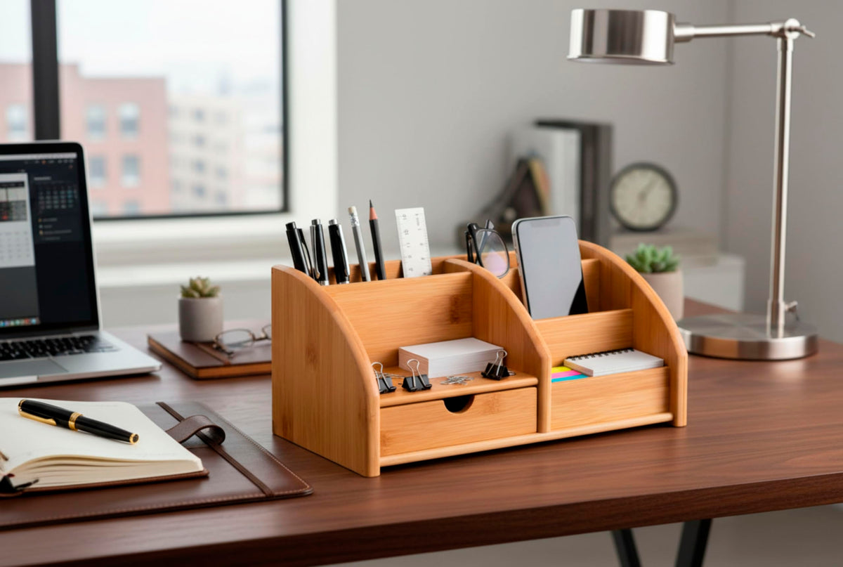 OSCO Bamboo Desk Organiser