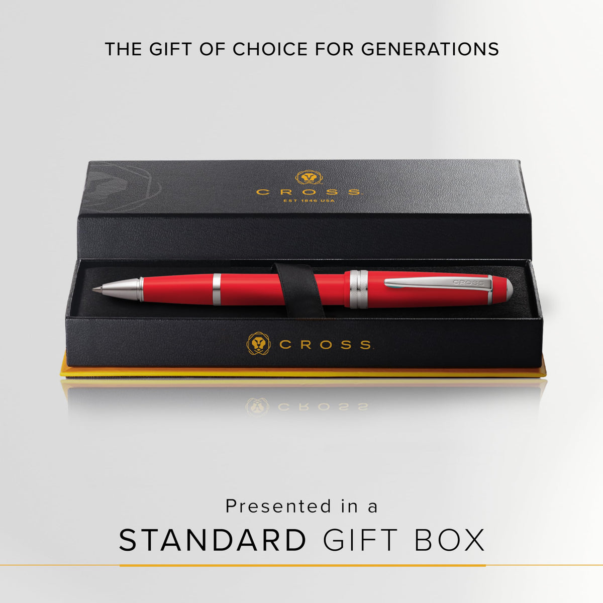 Cross Bailey Light Rollerball Pen, Polished Red, Medium Point, Black Ink