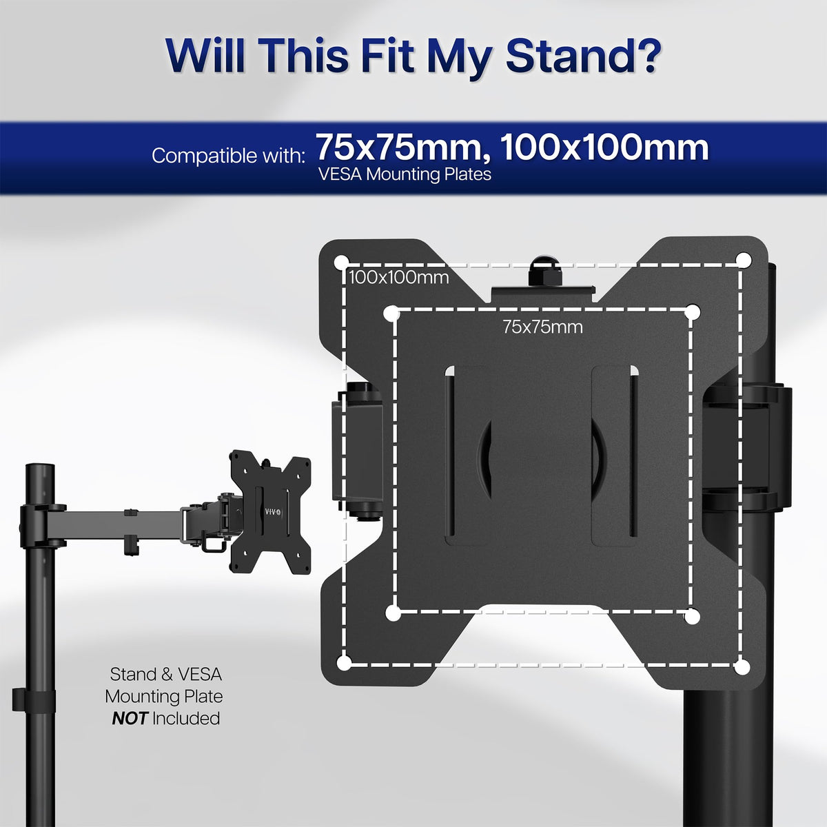 VIVO Adapter VESA Mount Kit, Bracket Set for Apple 21.5 inch and 27 inch iMac, Late 2009 to 2020