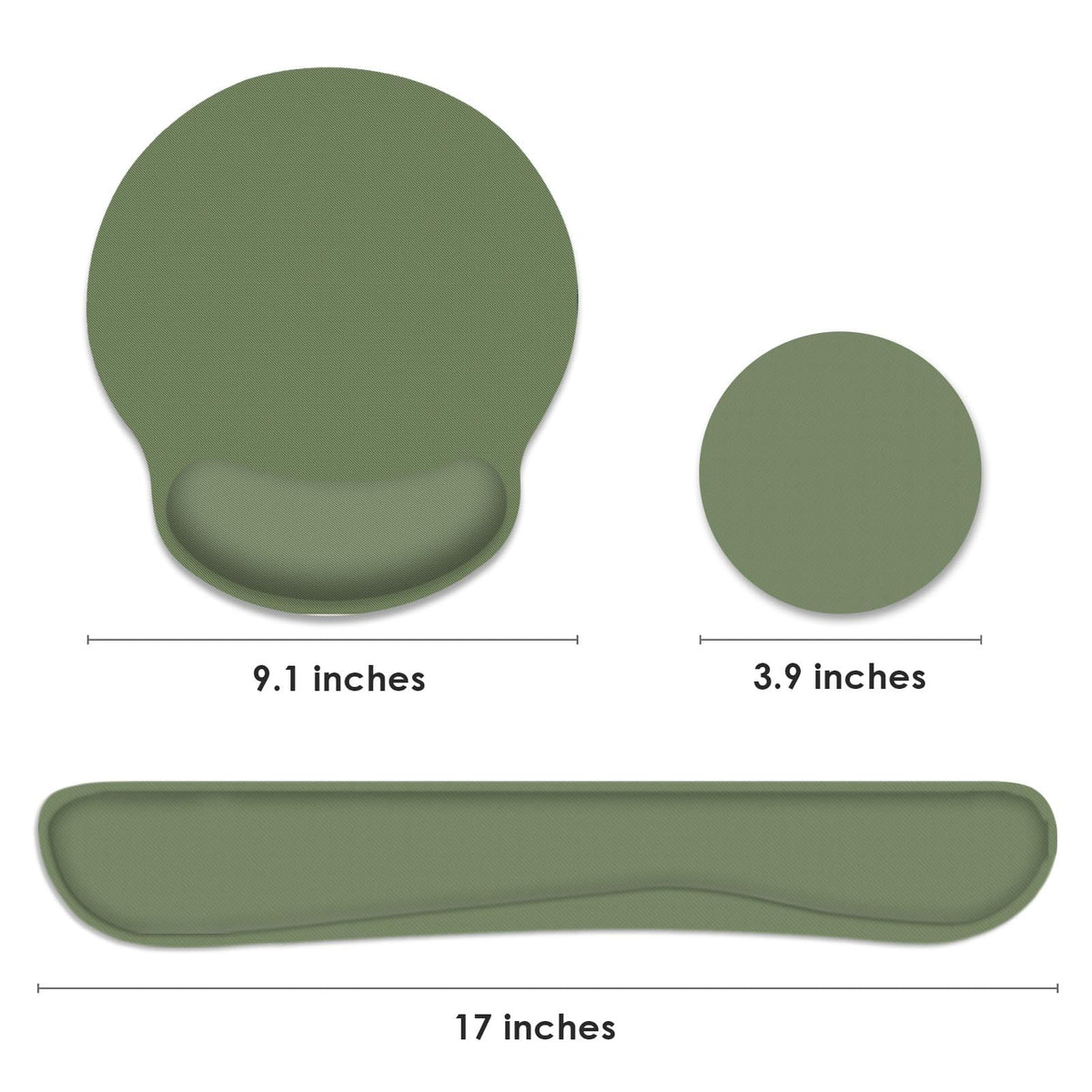 Britimes Ergonomic Mouse Pad Set with Wrist Rest, Green
