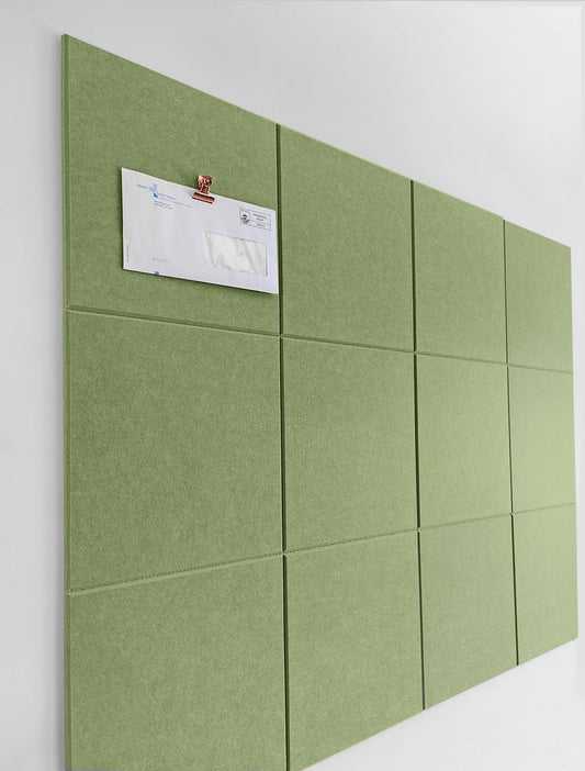 DECORITA Felt Wall Tiles | Large Cork Board Alternative | Aesthetic Felt Bulletin Board for Office