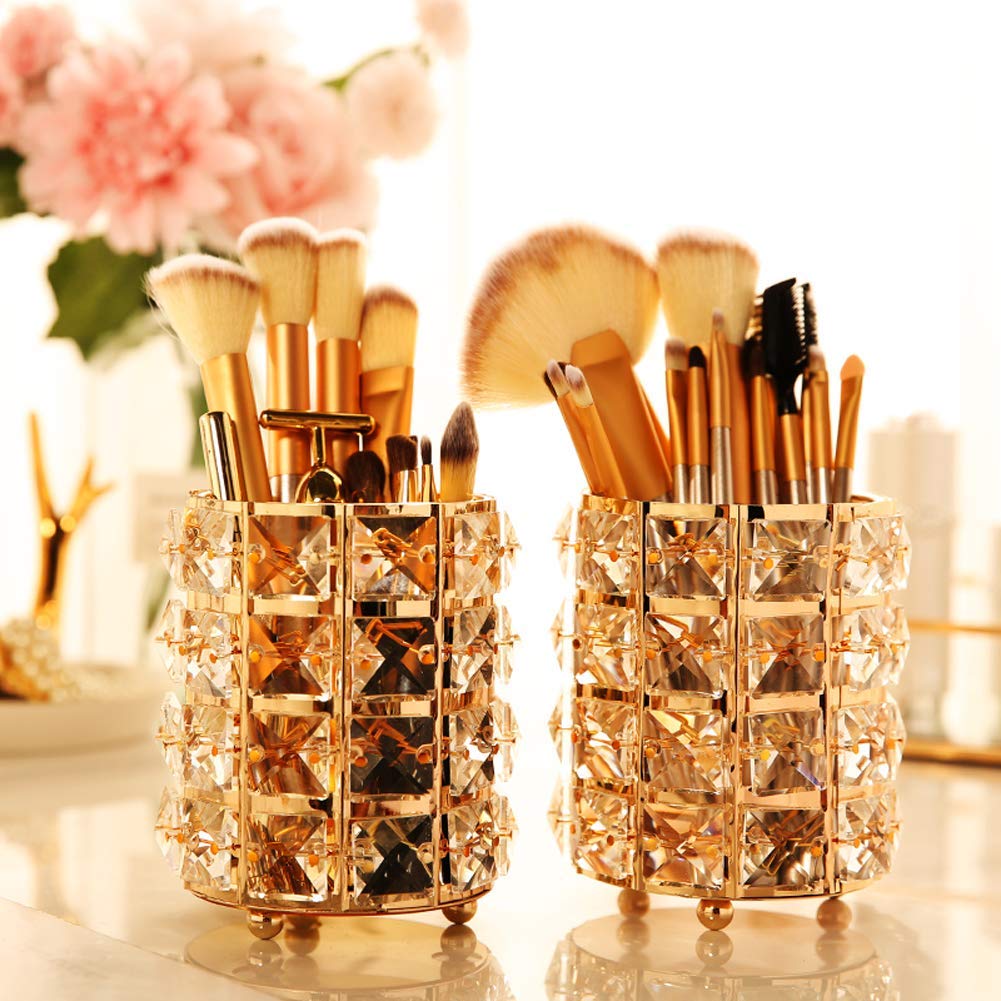 Nipole Pen Pencil Container Holder Office Desk Accessories Container Make Up Brushed Storage Box
