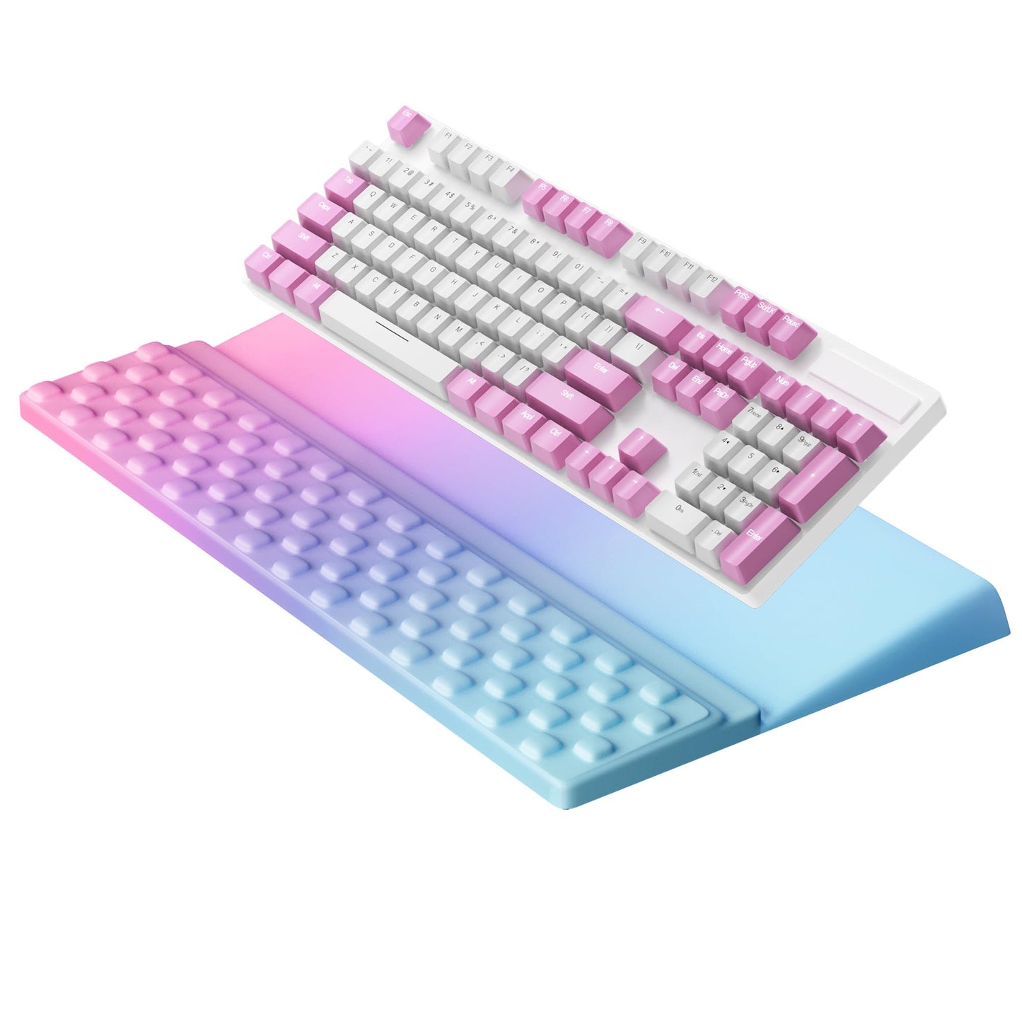 Ospelelf Keyboard Wrist Rest, Ergonomic Memory Foam Wrist Support for Typing & Gaming, Tilted