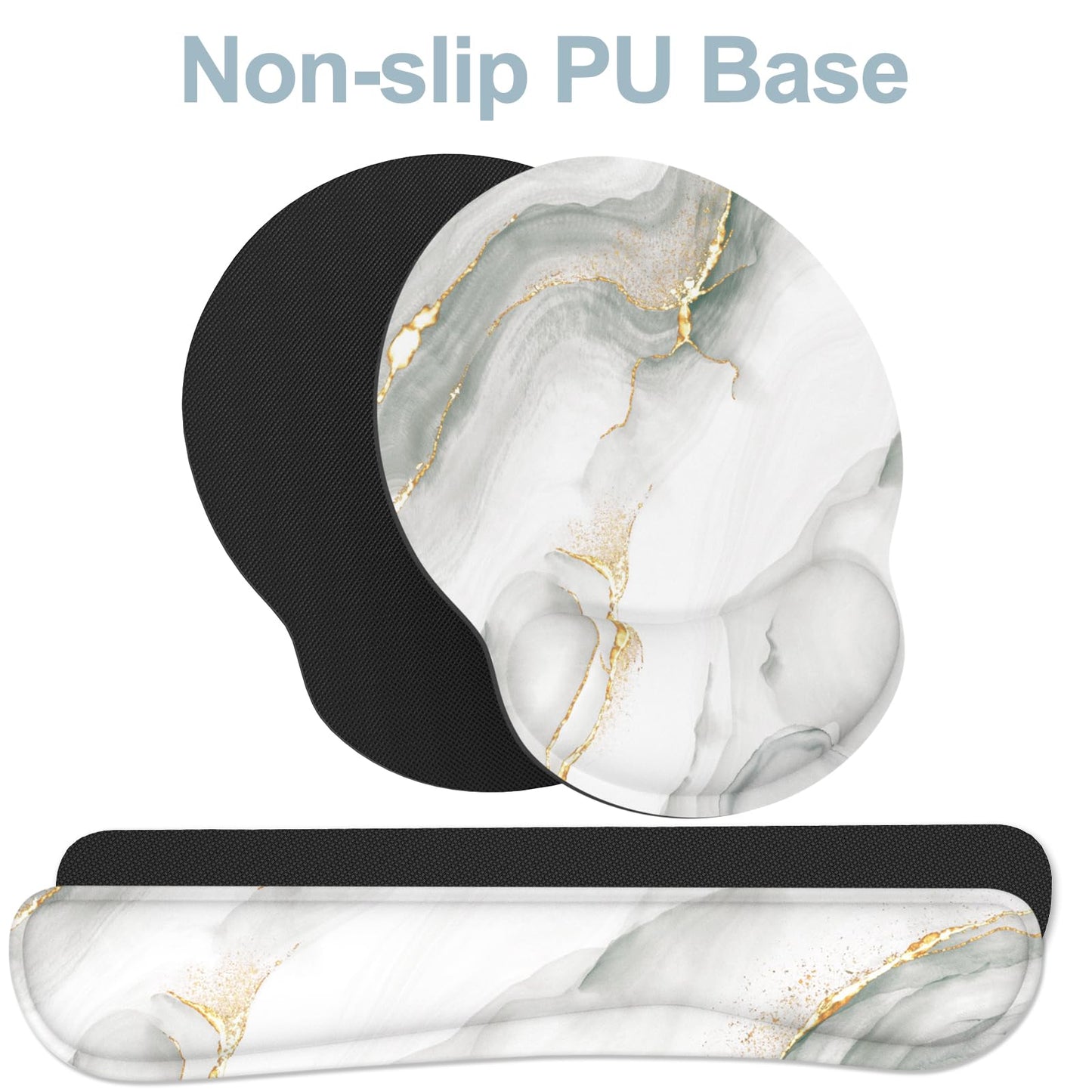 Ergonomic Mouse Pad with Wrist Rest and Keyboard Wrist Rest, Mousepad