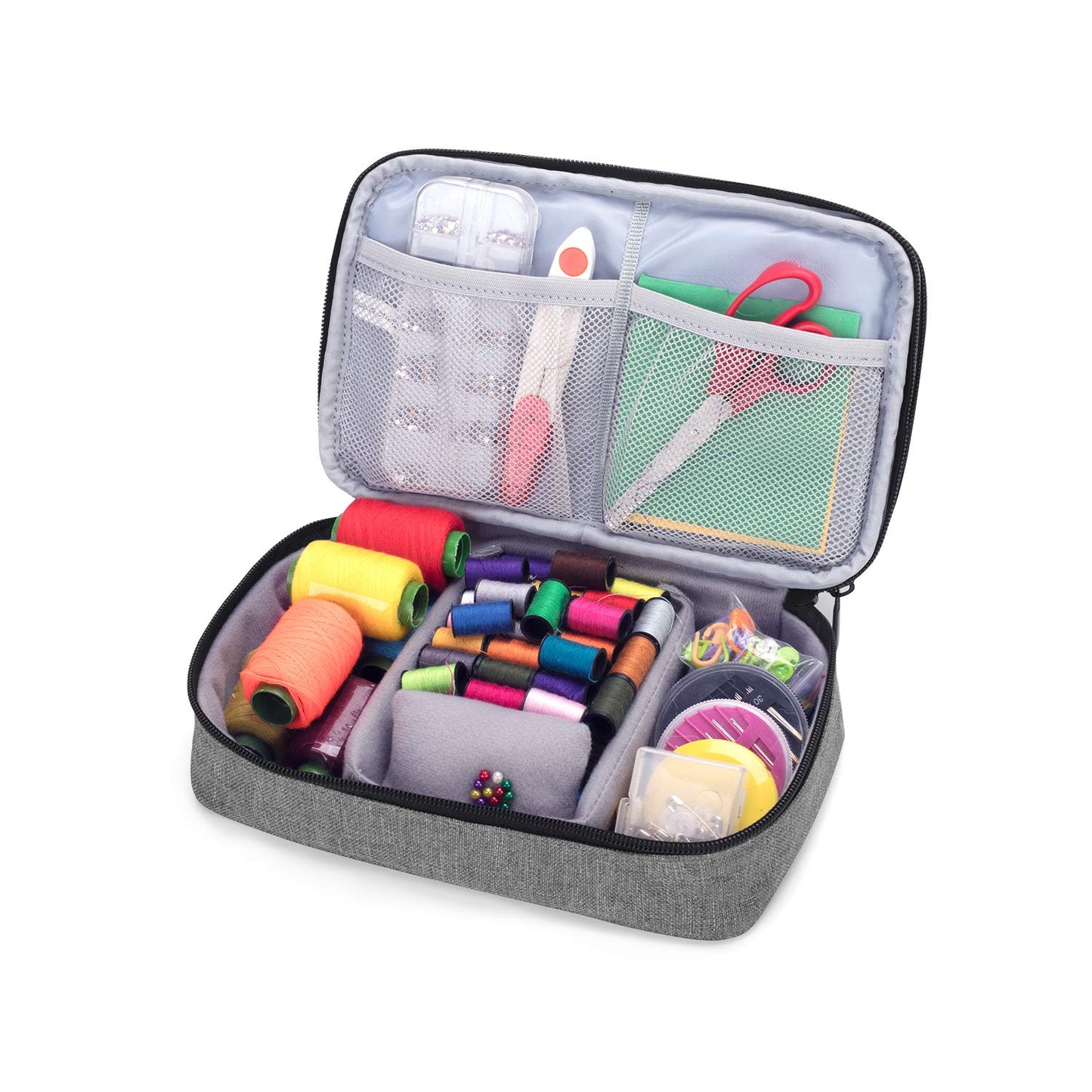 Luxja Double-Layer Sewing Organizer, Gray