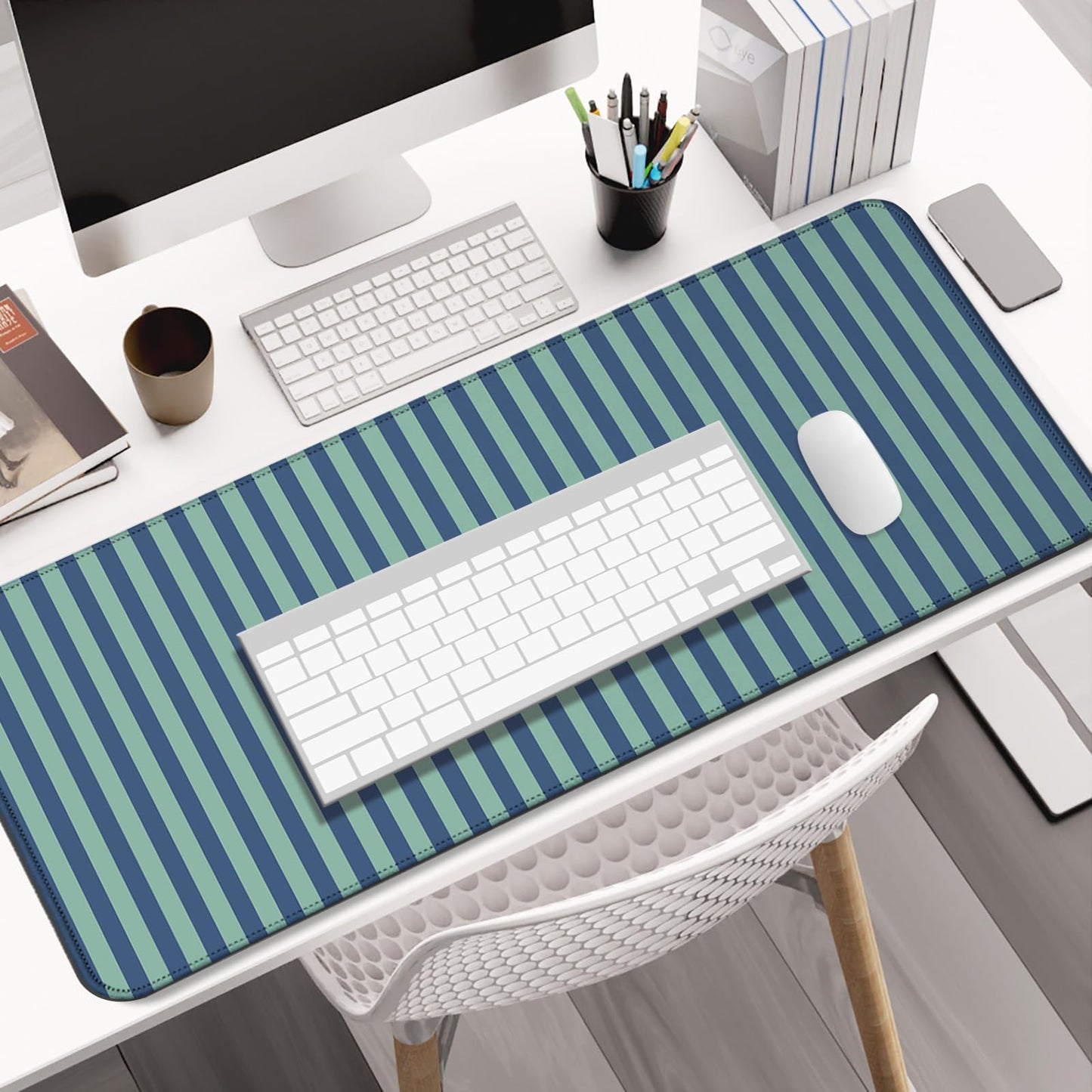 AYKDTFN Stripe Large Mouse Pad, Extended Desk Mat for Gaming, Office & Home