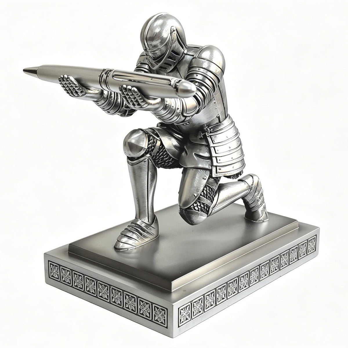 HDMbigmi Knight Pen Holder Pen Stand Desk Organizer and Accessories Silver