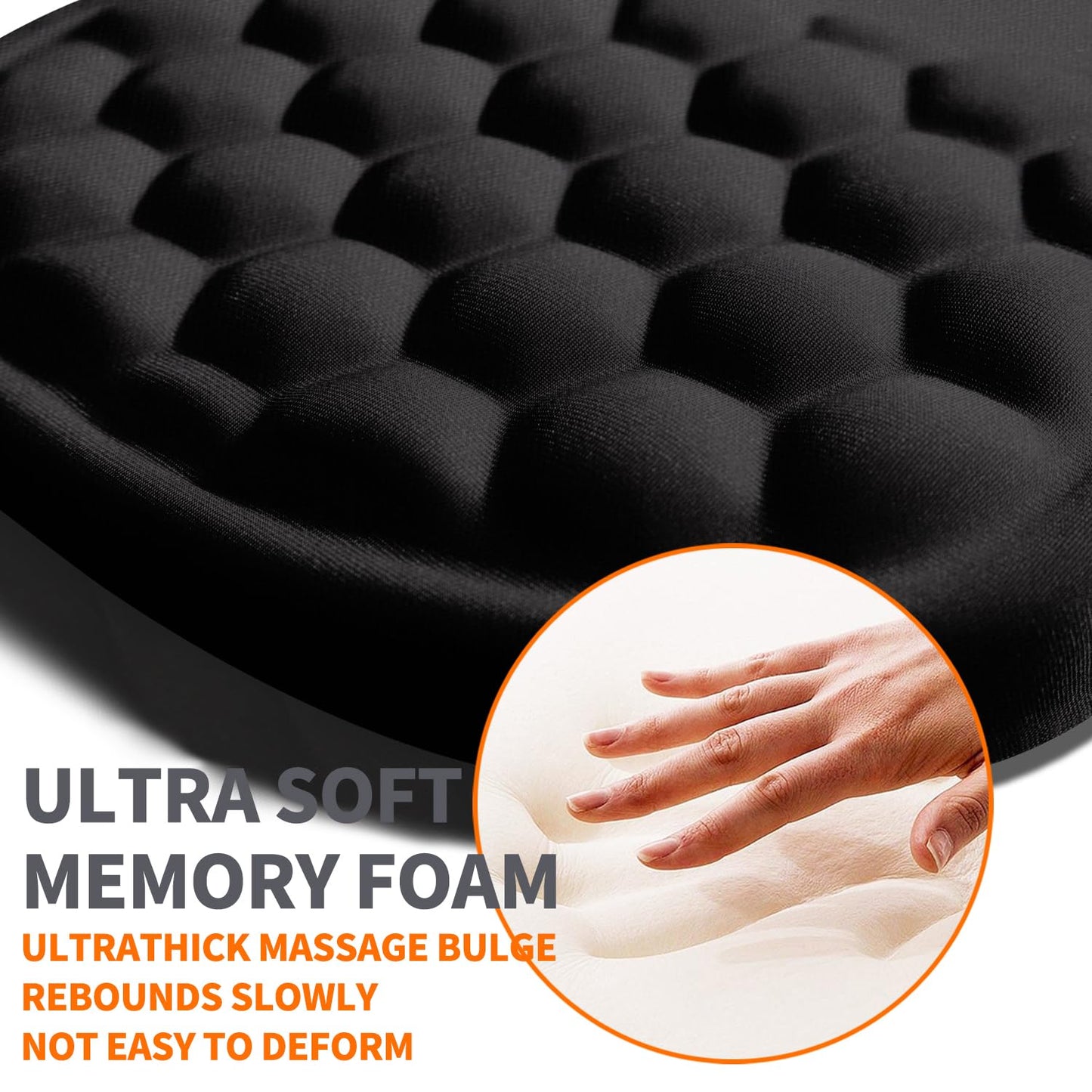 Armanza Ergonomic Joint Wrist Support Mouse Pad with Memory Foam Cushion Massage Bump, Carpal