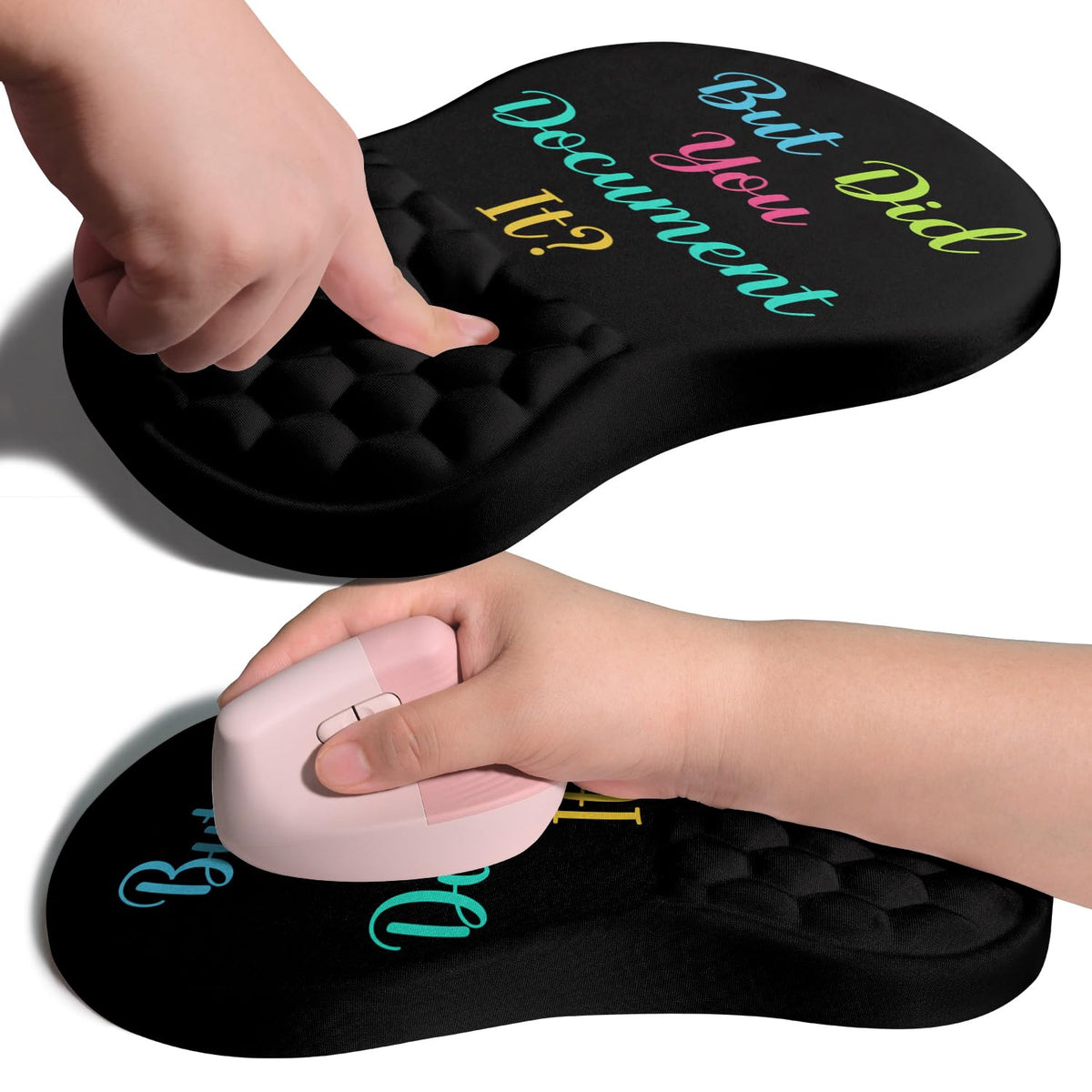 Armanza Ergonomic Joint Wrist Support Mouse Pad with Memory Foam Cushion Massage Bump, Carpal