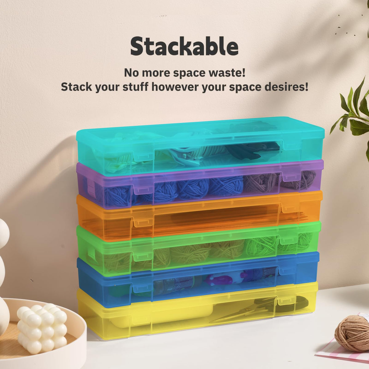 novelinks Plastic Pencil Boxes and Small Plastic Containers with Lids