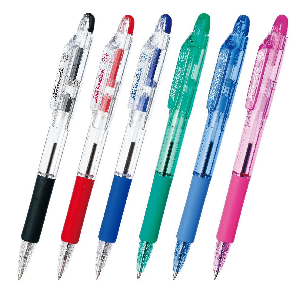 Zebra B-KRB-100-R Oil-Based Ballpoint Pen, Gym Knock, 0.03 inches (0.7 mm), Red, 10 Pieces