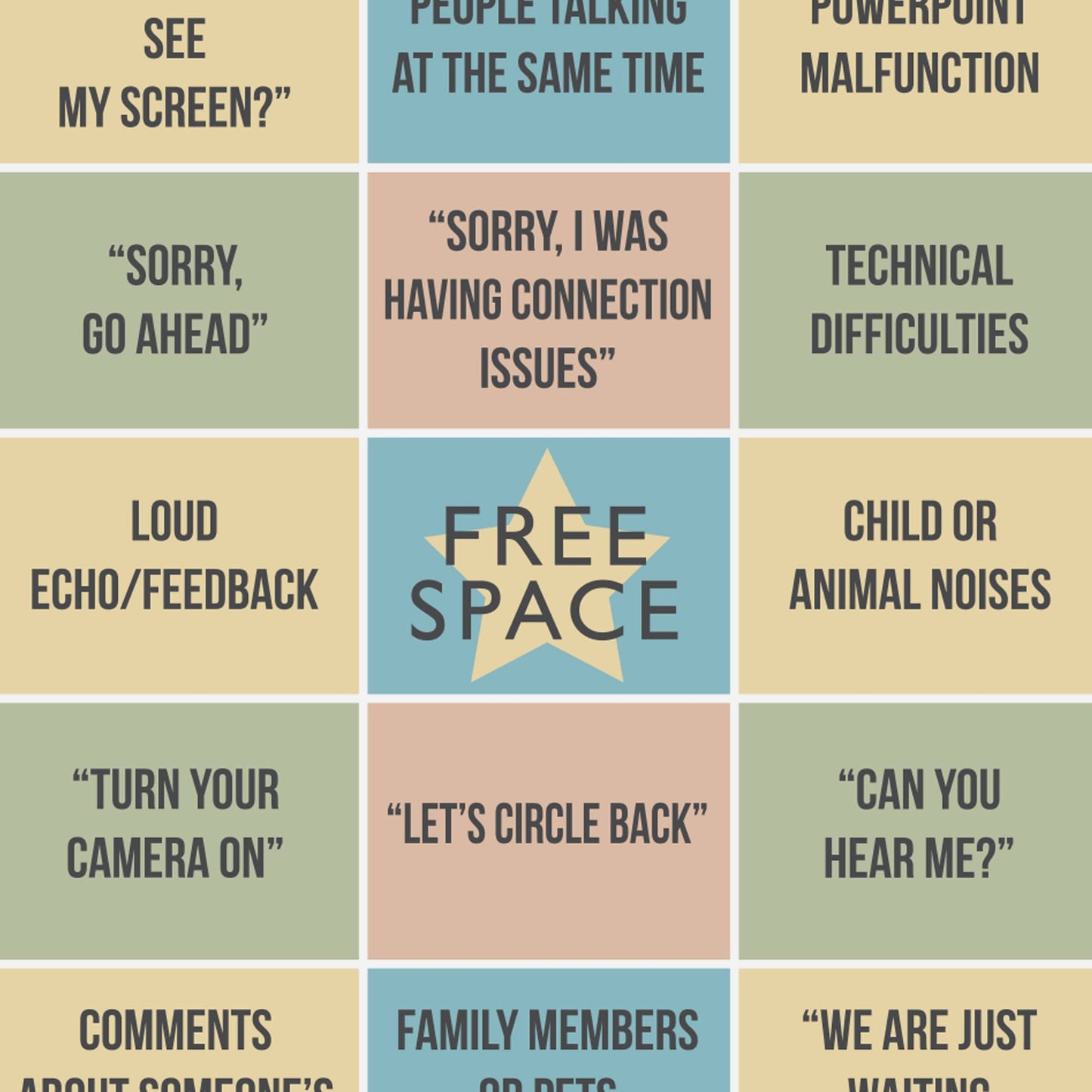 Let's Make Memories Personalized Conference Call Bingo Mouse Pad - for Virtual Meetings - Work from