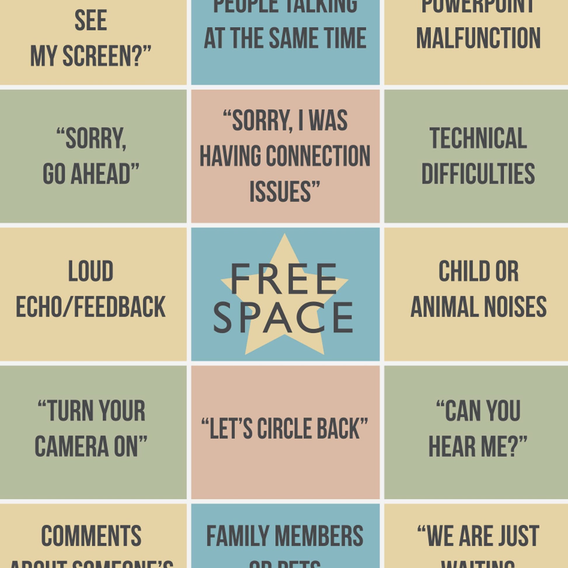Let's Make Memories Personalized Conference Call Bingo Mouse Pad - for Virtual Meetings - Work from