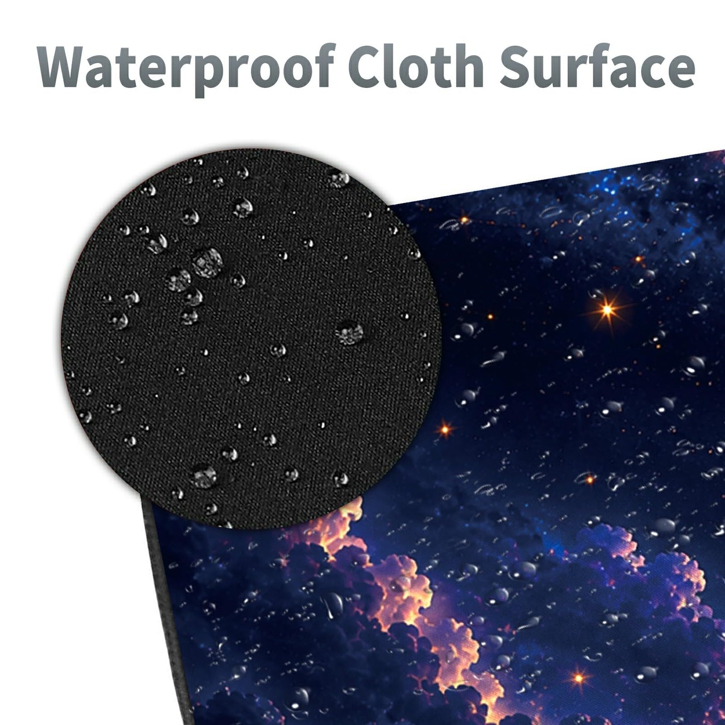 Crescent Dream Cat Large Mouse Pad, 31.5 x 11.8 in Extended Desk Mat