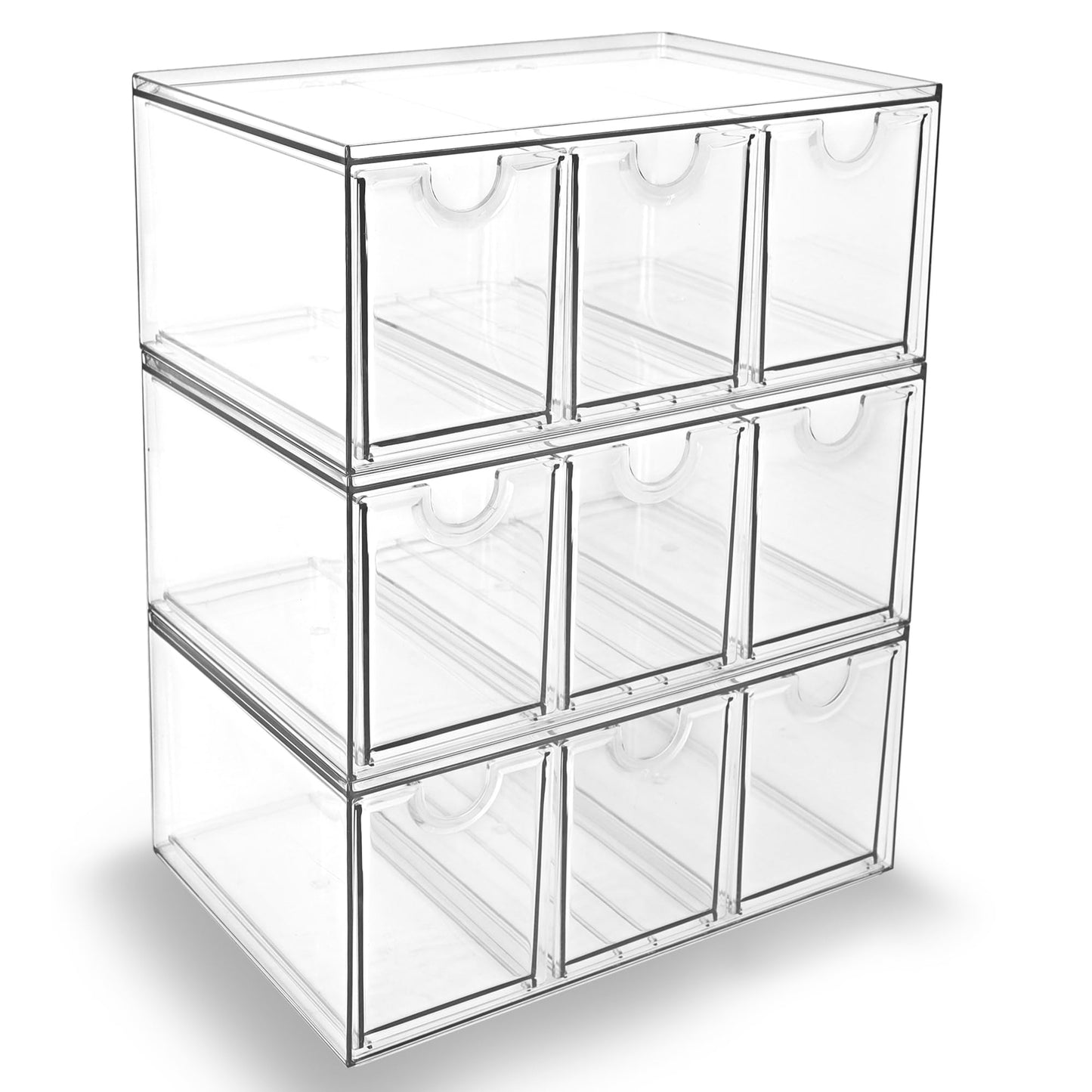 Prsildan Craft Art Supply Organizer Stackable Storage Drawer with 9 Drawers