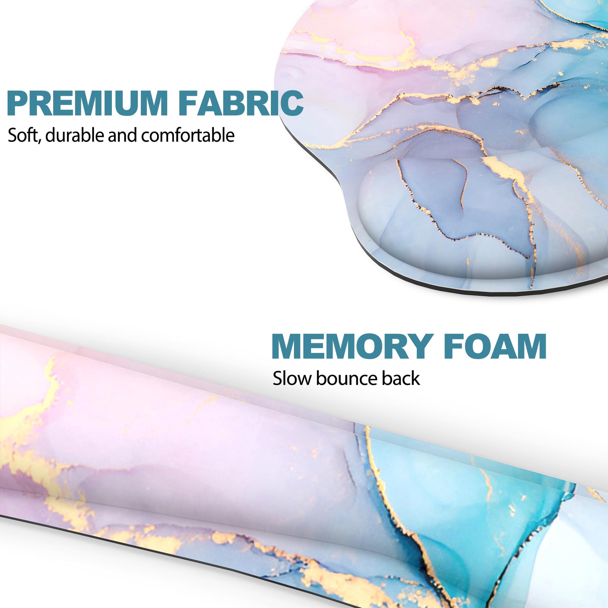 Ergonomic Mouse Pad with Wrist Rest and Keyboard Wrist Rest, Mousepad
