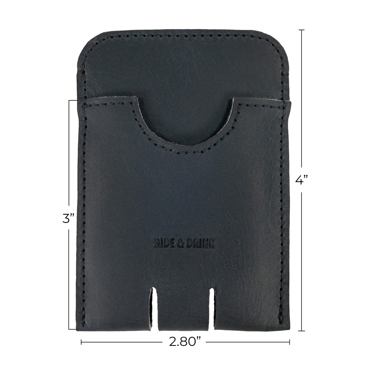 Hide & Drink, Business Push Card Holder, Minimalist Cash Organizer Handmade from Full Grain Leather