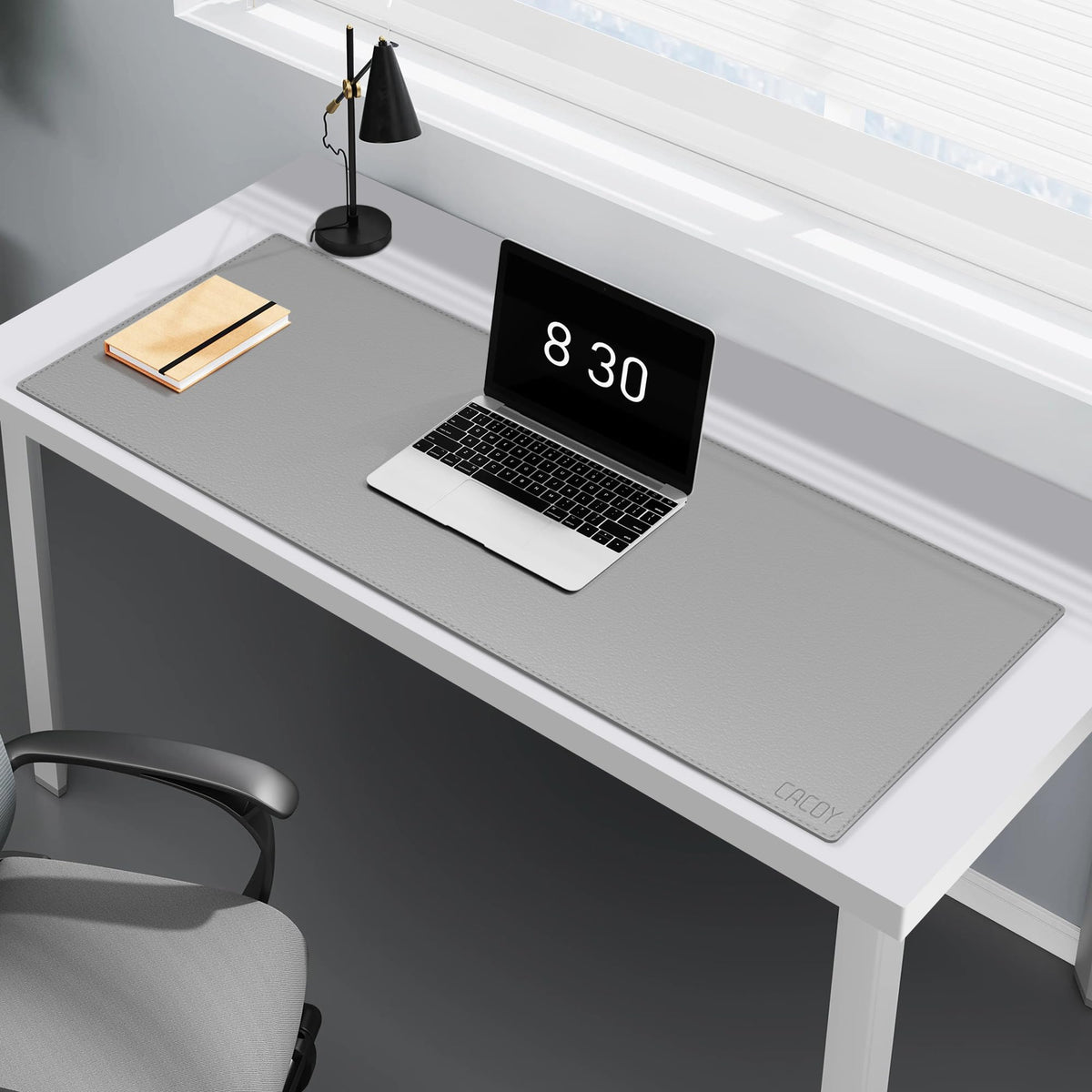 Cacoy 40" x 16" PU Leather Desk Pad Blotter, Extended Gaming Computer Mouse Pad, Waterproof Writing