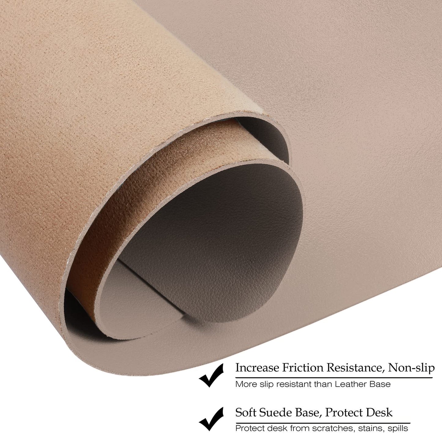 Boutilon Leather Desk Pad Protector,Non-Slip Mouse Pad,Laptop Desk Pad,Office Mouse Mat,Waterproof