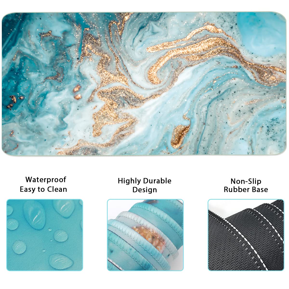 Keyboard Mouse Pad Set, Extended Mouse Pad+Keyboard Wrist Rest Support, Memory Foam Ergonomic Easy