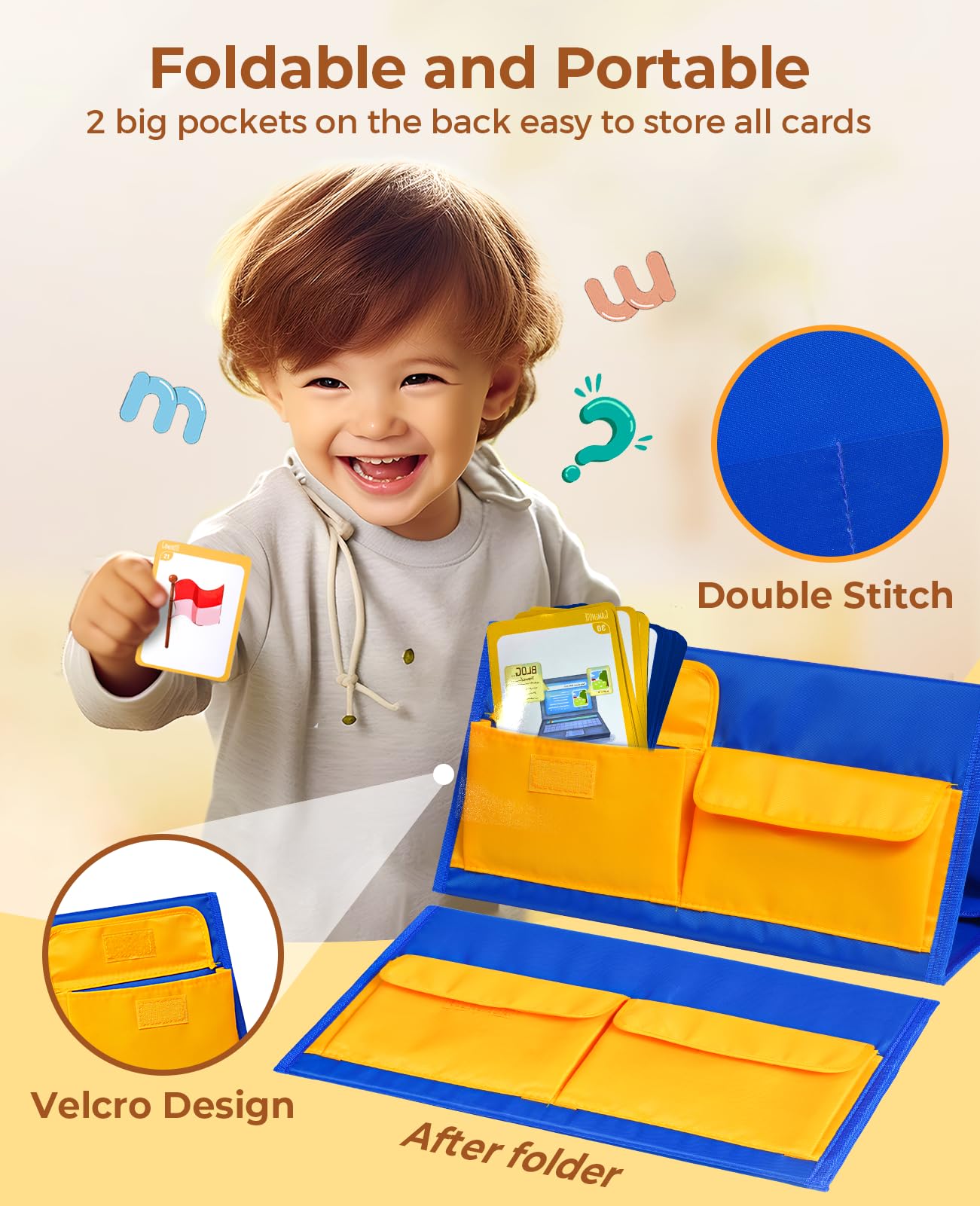 Gamenote CVCC & CCVC Word Builder Pocket Chart, Phonics & Sight Words