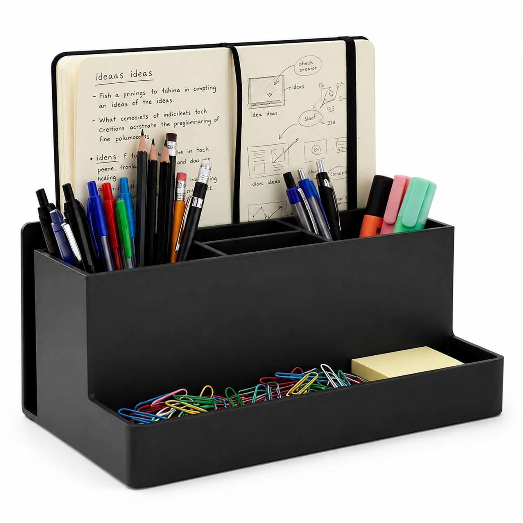 Acrimet Desktop Organizer - Multi Organizer Caddy Holder for Office, Home and School use (Plastic)