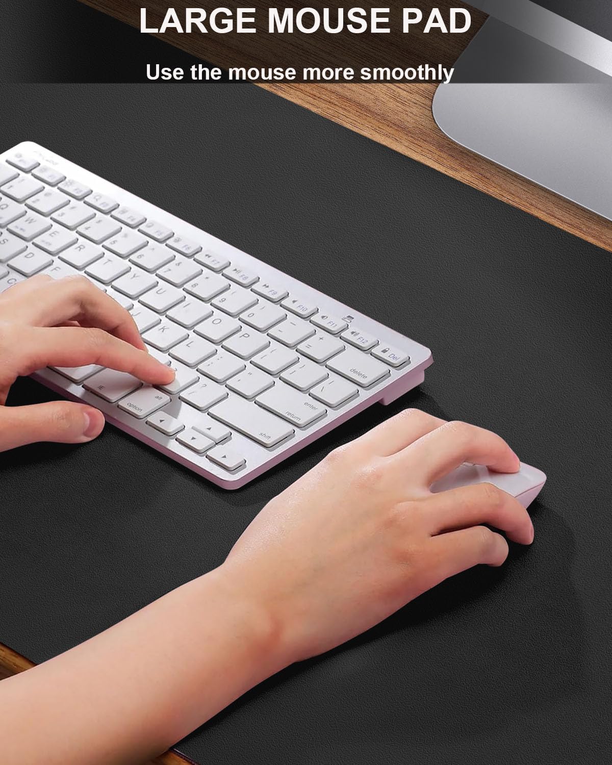 Leather Desk Pad Protector, Office Desk Mat, Large Mouse Pad, Non-Slip PU Leather Desk Blotter