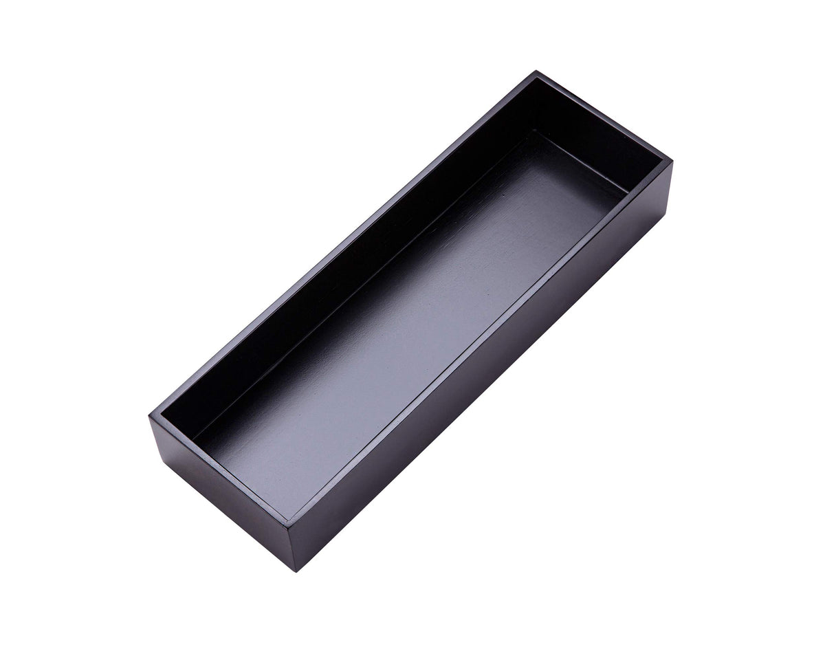 Sansnow Bamboo Drawer Organizer Box for Office Home Black Orgnizer Boxes Office Organizer Boxes