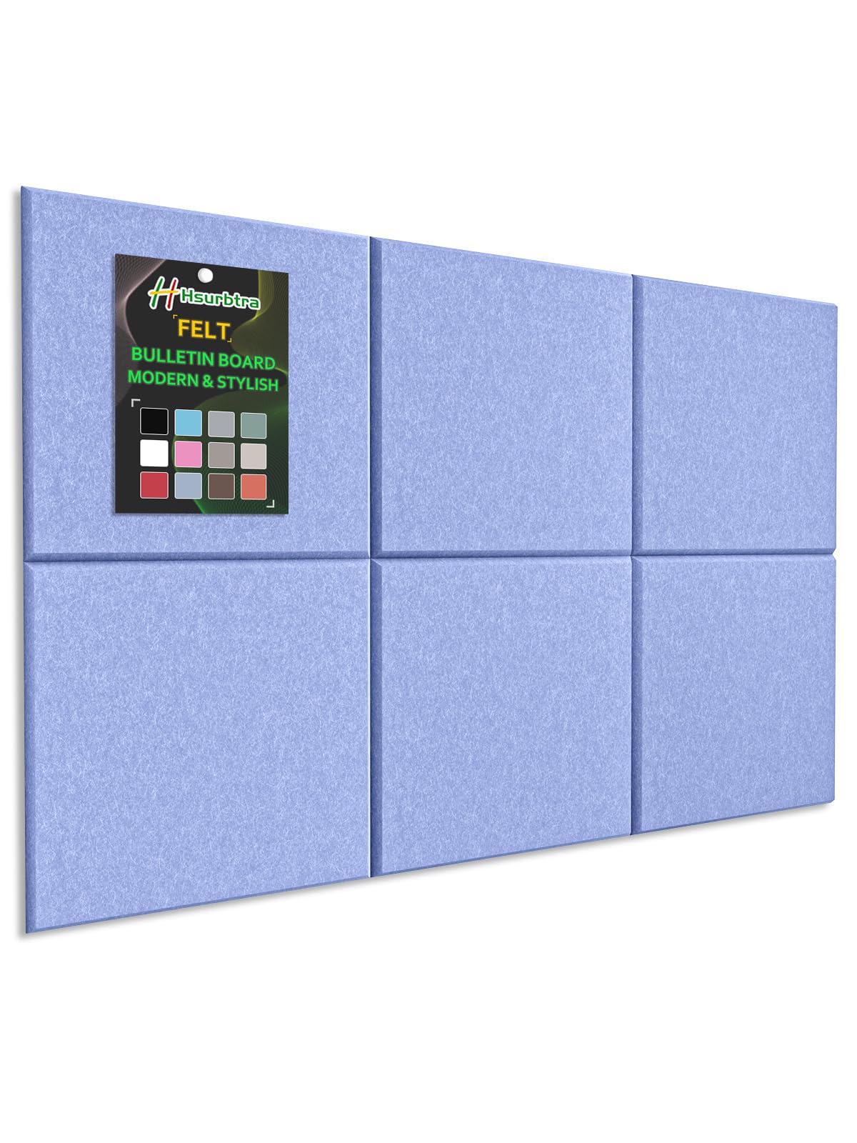Hsurbtra Large Cork Board for Wall 36 x 24 Inch, 6 Pack Felt Bulletin Notice Board with Pushpins
