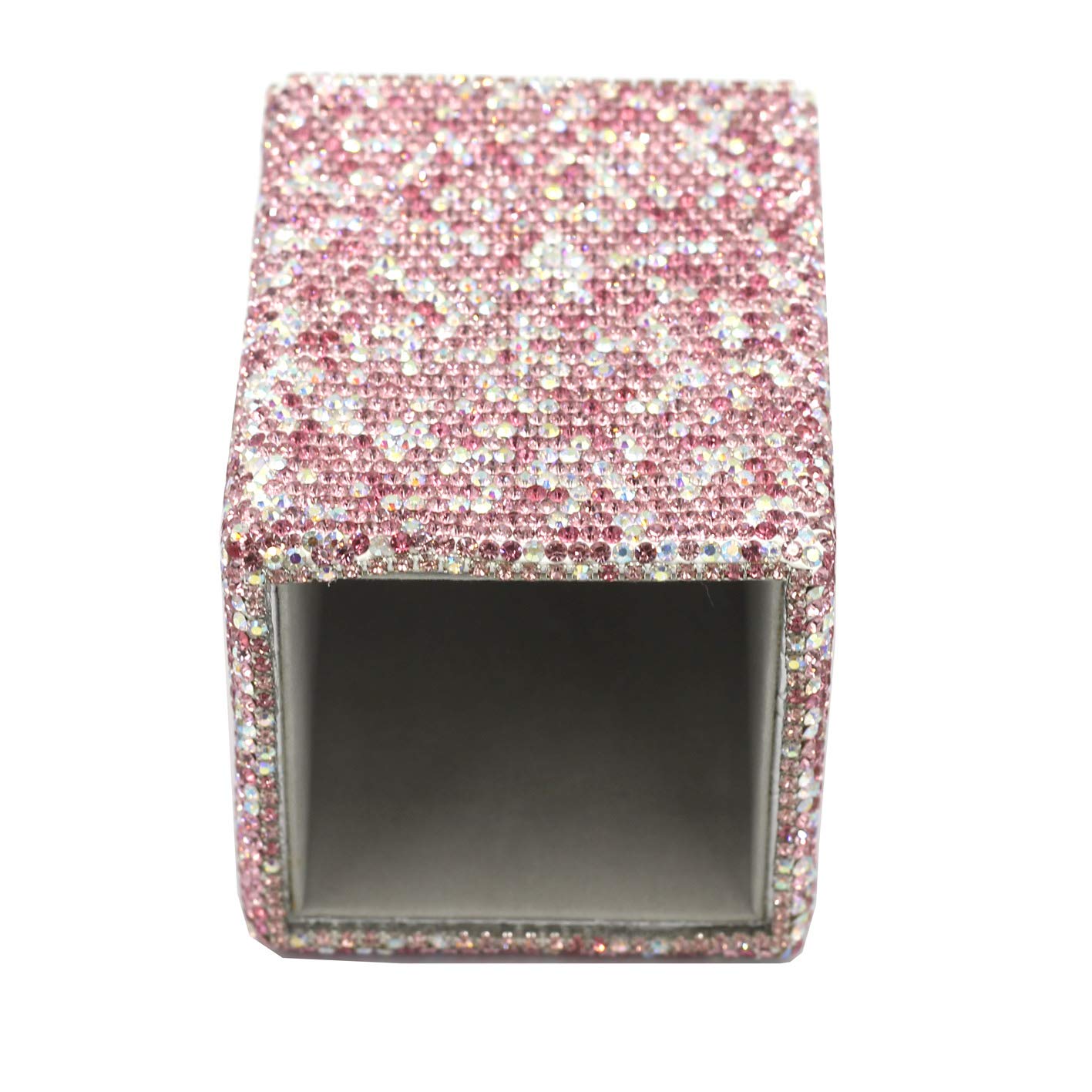 Bestbling crystal Bling Rhinestone Pen Pot Holder Box organizer Cosmetic Container (Square, Midium)