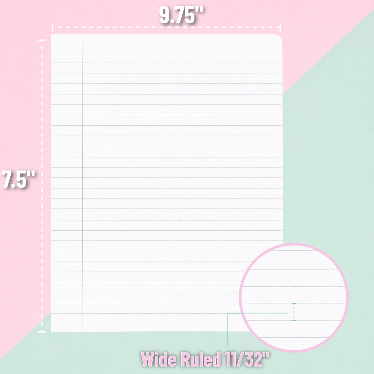 Mr. Pen- Composition Notebooks Bulk, 24 Pack, 50 Sheets, 9.75" x 7.5"