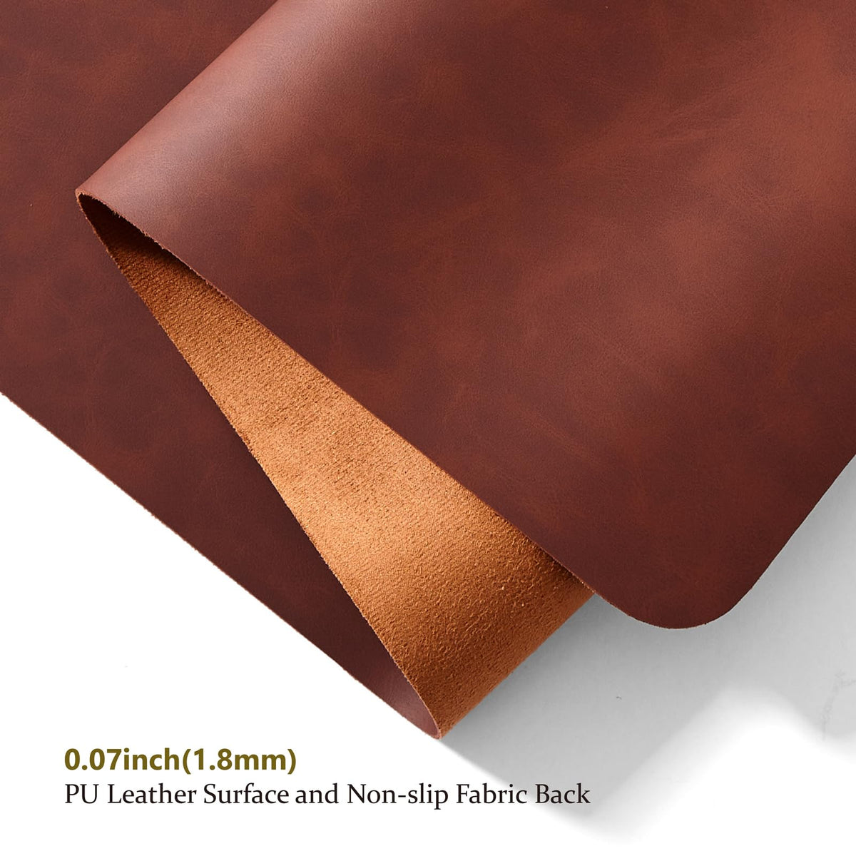 Distressed Leather Desk Mat - Non-Slip PU Desk Pad for Office and Home - Desk Organization and