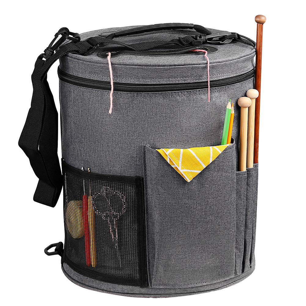 SumDirect Knitting Bag, Yarn Organizer Tote Bag Portable Storage Bag for Yarns, Carrying Projects