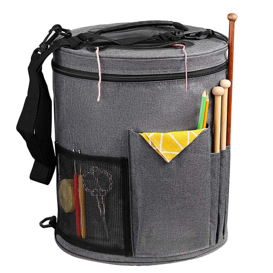SumDirect Knitting Bag, Yarn Organizer Tote Bag Portable Storage Bag for Yarns, Carrying Projects