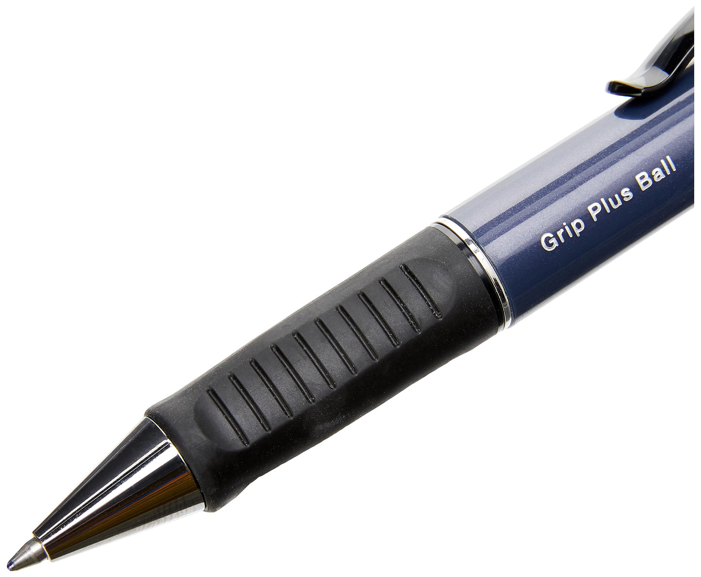 FABER-CASTELL Grip Plus Ball 140732 ballpoint pen, refill M, blue metallic barrel, blue ink colour
