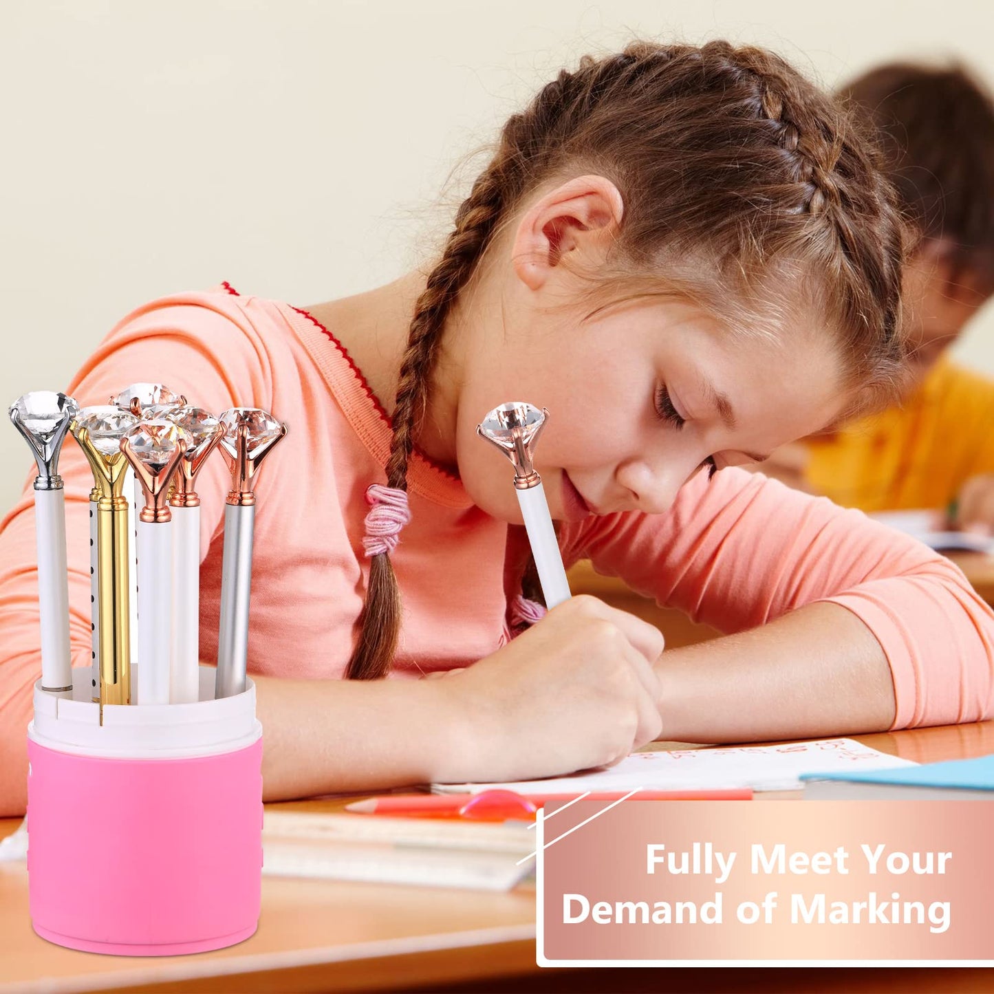 Leinuosen 50 Pcs Diamond Bridal Showers Pen Bulk, Light Color