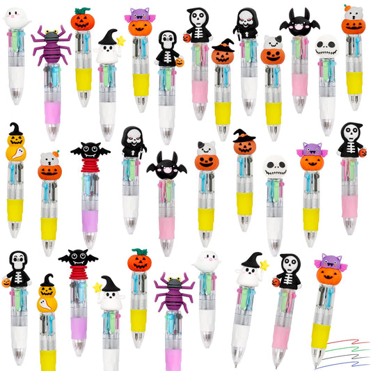 CZWZ 30Pcs Mini Multicolor Pens in One 4-in-1 Cute Pens Bulk for Kids, Ballpoint Pen for Birthdays