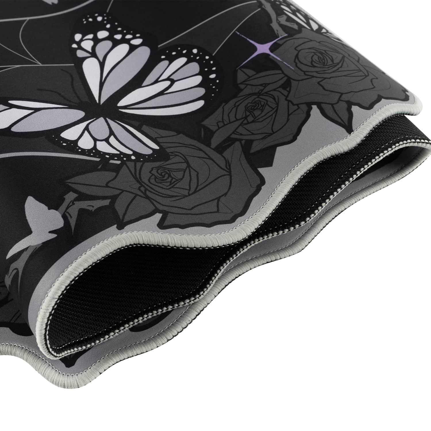 BelugaDesign Butterfly Desk Pad | Rose Spider Web Kawaii Cute Keyboard Gaming PC Laptop Mat | Large