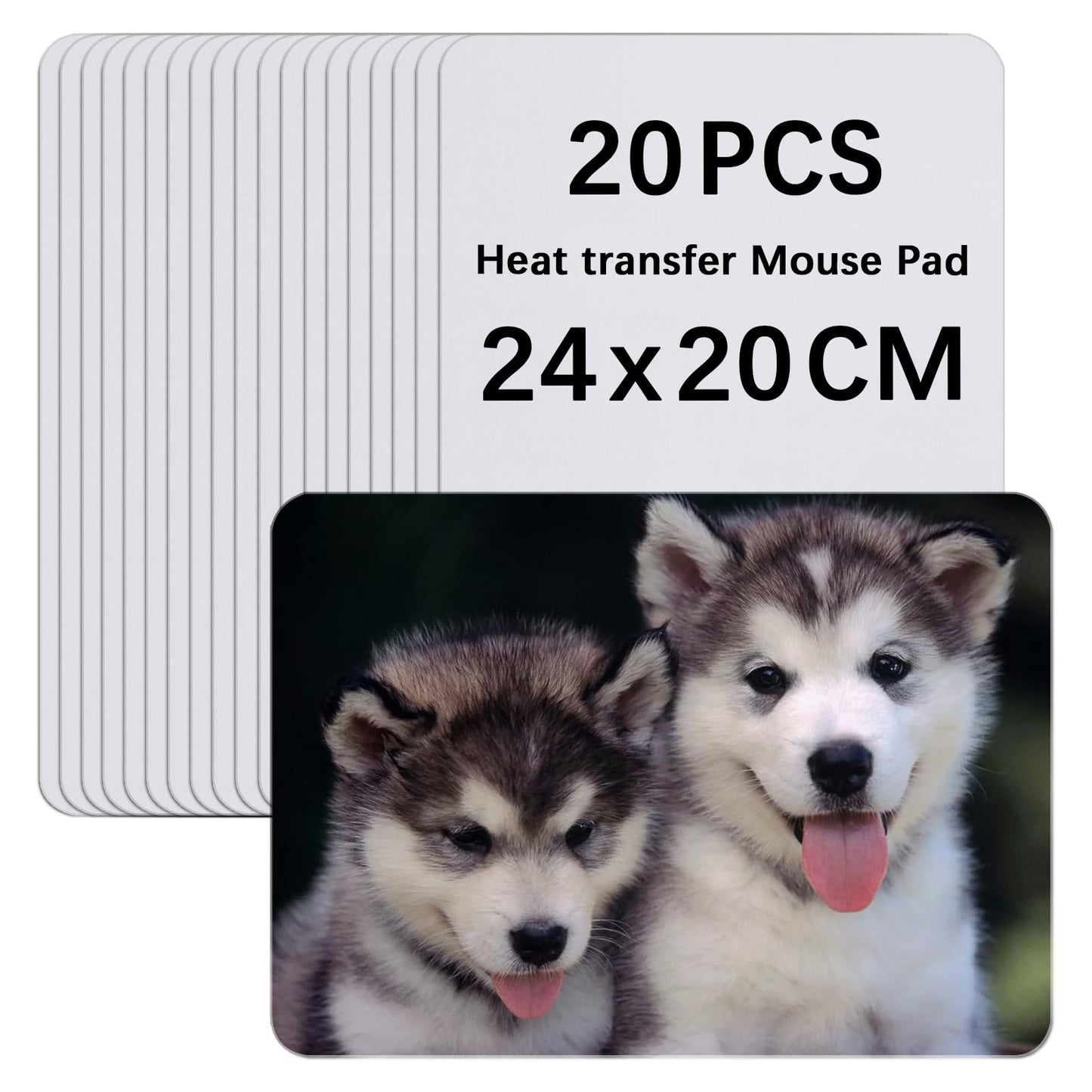 White Mouse Pad for Transfer Heat Press Printing Bulk Crafts Mousepad Blank for Heat Transfer