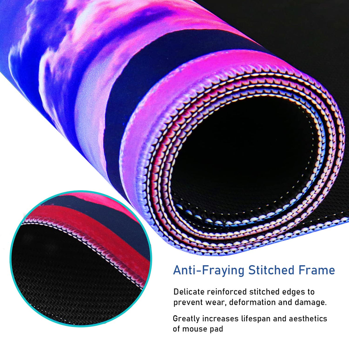 Large Mouse Pad, Gaming Mousepad, 31.5x15.7x0.12 in Extended Mouse Mat