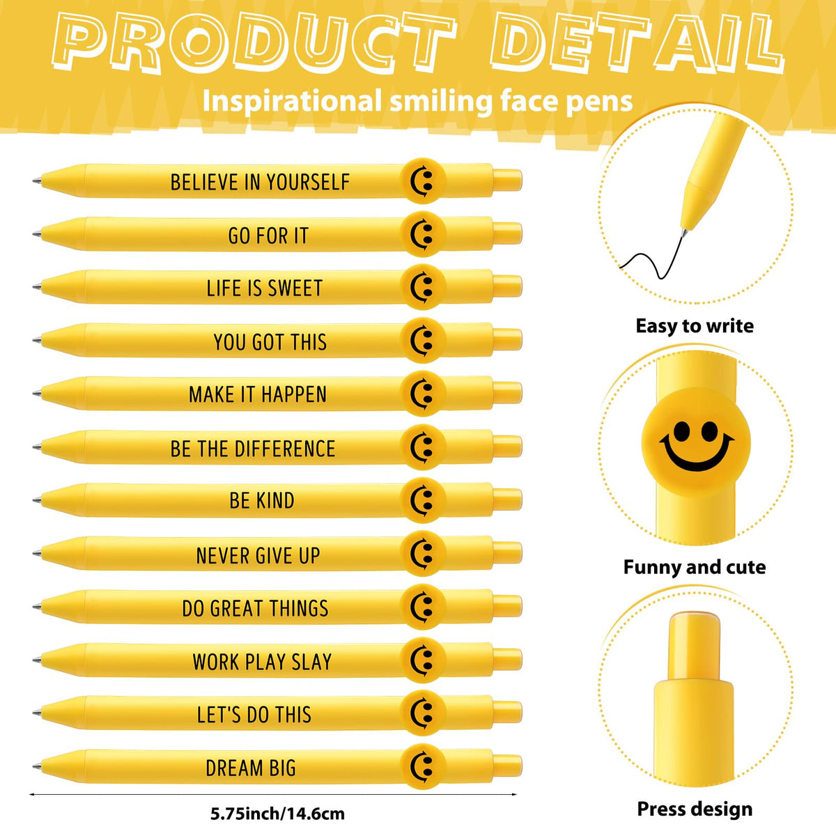 Fuutreo 50 Pcs Funny Pens Employee Appreciation Gifts, Believe