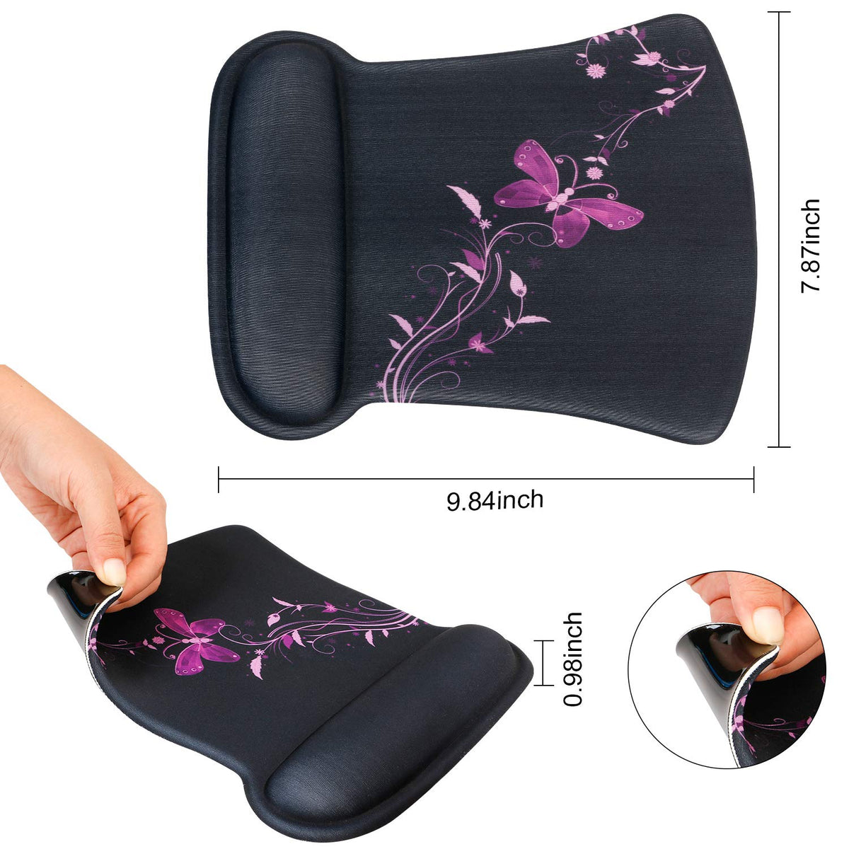 RICHEN Keyboard Wrist Rest Pad and Mouse Wrist Rest Support Mouse Pad Set,Durable & Comfortable &