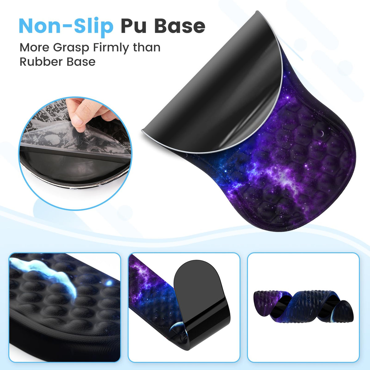 HAOCOO 3-Pcs Ergonomic Keyboard Wrist Rest Set with Mouse Pad