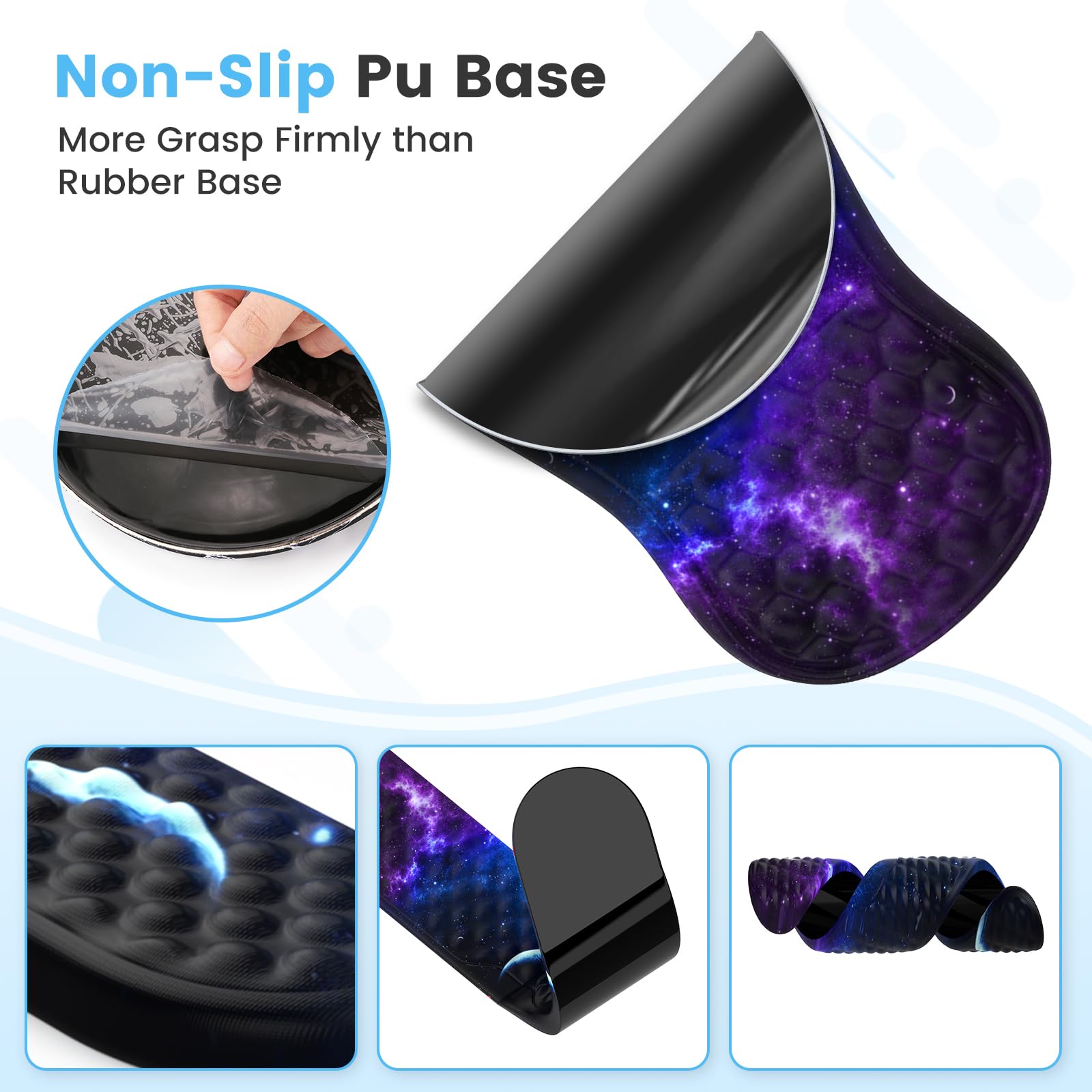 HAOCOO 3-Pcs Ergonomic Keyboard Wrist Rest Set with Mouse Pad