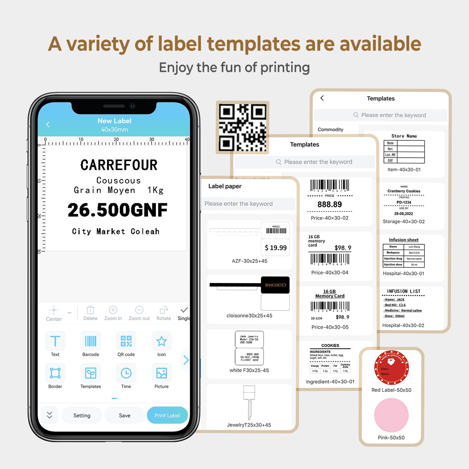 M110 Label Makers - Portable Bluetooth Thermal Label Maker Machine