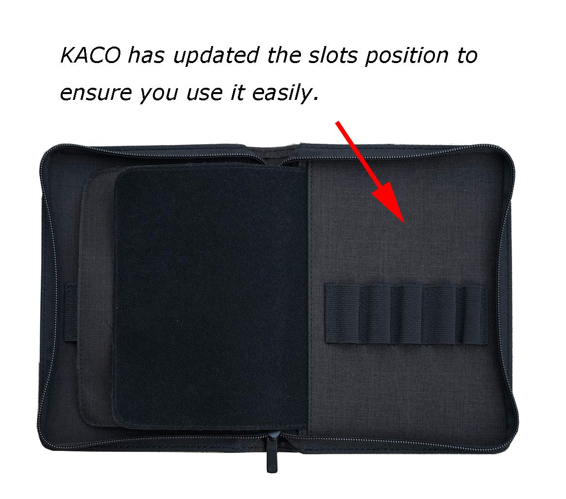 Lanxivi 10 Slots Fountain Pen Case Black, Waterproof Canvas Pen Holder Display Pouch Bag