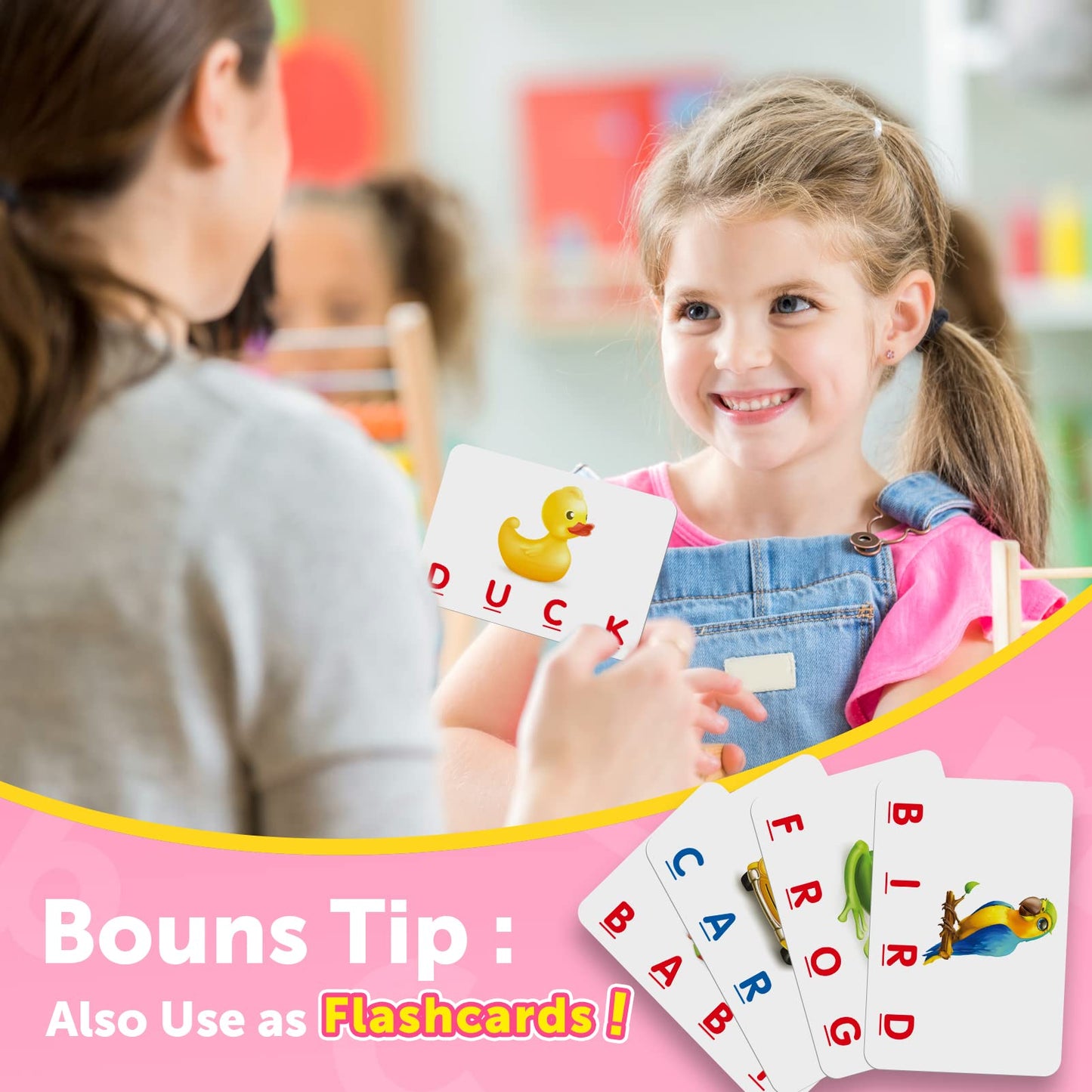 LIWIN LET'S GO! Toys for 3-8 Year Olds Girls, Matching Letter Spelling Games for Kids Ages 3-8