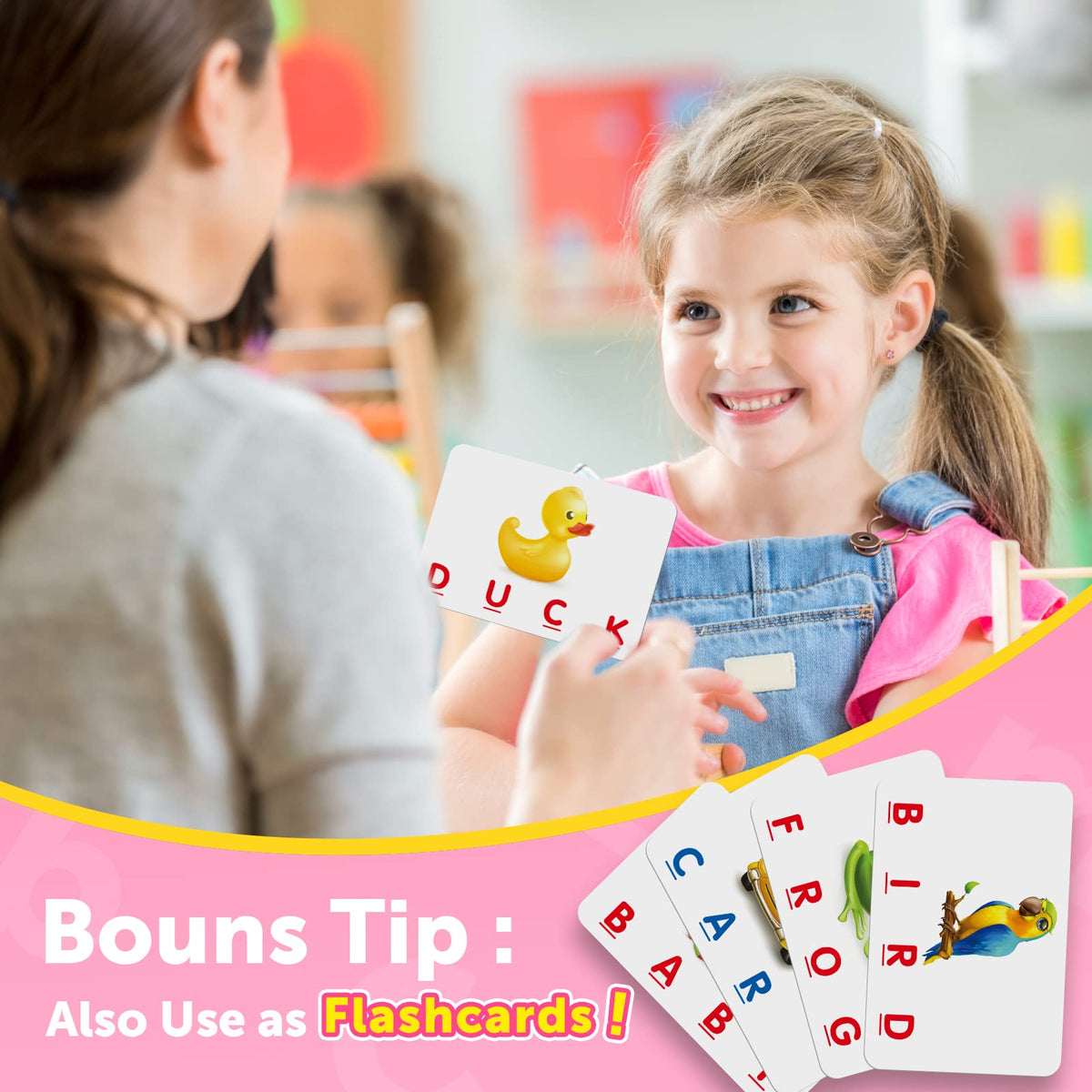 LIWIN LET'S GO! Toys for 3-8 Year Olds Girls, Matching Letter Spelling Games for Kids Ages 3-8